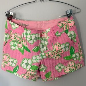 Lilly Pulitzer Pink and Green Floral Shorts